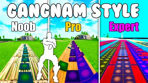 Psy Gangnam Style Noob Vs Pro Vs Expert Fortnite Music Blocks