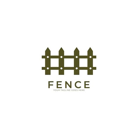 Premium Vector Fence Design Logo Template Illustration