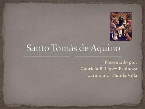 Ppt Santo Tomás De Aquino Powerpoint Presentation Free Download Id