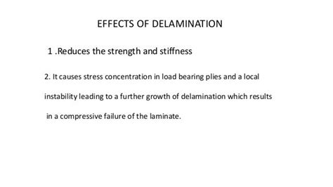 Delamination in composites