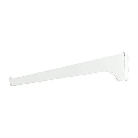 Knape Vogt Single Slotted Shelf Brackets White Steel 12 In L X