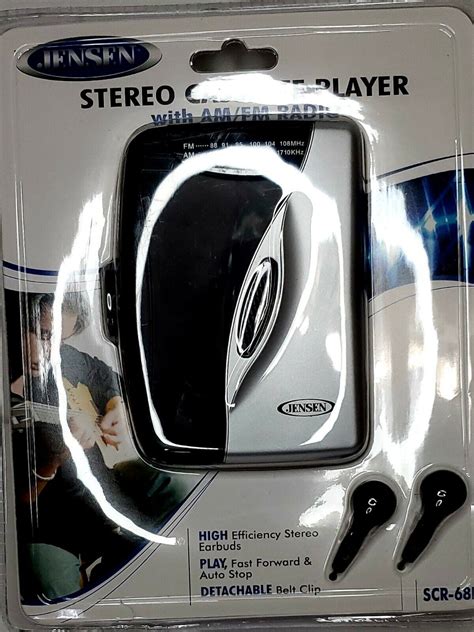 Jensen Audio Scr 68b Stereo Cassette Player With Amfm Radio Brand New Sealed 803982928184 Ebay