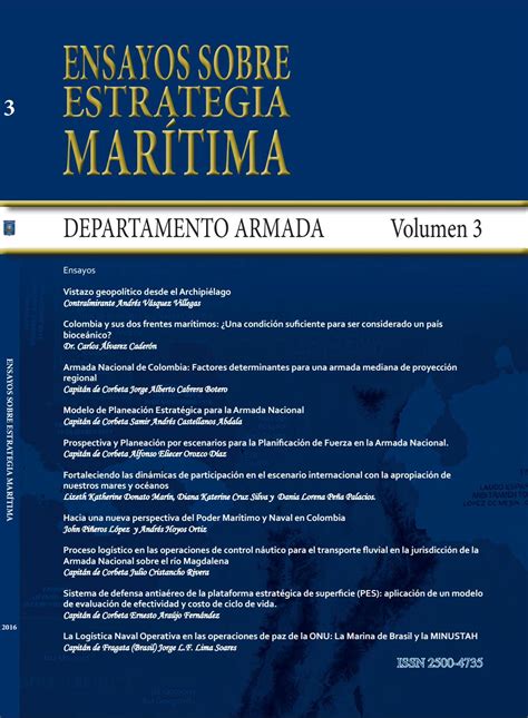 Ensayos Sobre Estrategia Marítima Volumen 3 By Departamento Armada Escuela Superior De