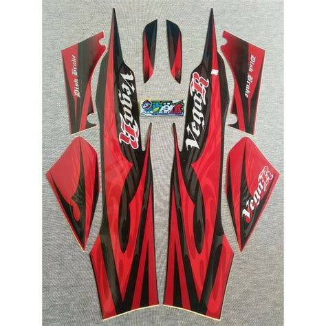 Jual Striping Vega R Merah Tahun Stiker Lis Standar Ori Yamaha Di