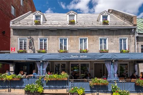 Jardin Nelson Restaurant On Place Jacques Cartier Editorial Photography