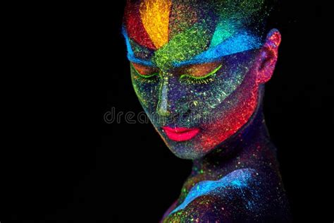 UV Portrait Stock Image Image Of Portrait Woman Bodyart 60577599