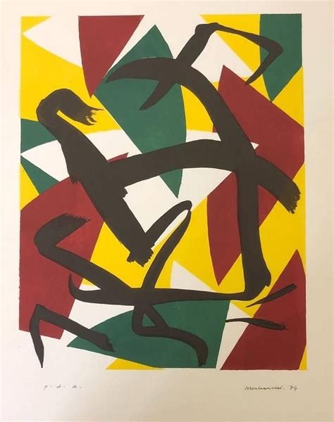 Luigi Montanarini Abstract Composition Lithograph For Sale At