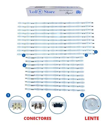 Kit 20 Barras De Led Tv Un60js7200 Un60js7200g MercadoLivre