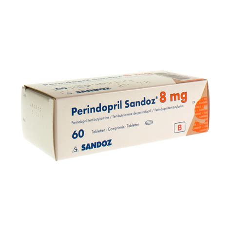 PERINDOPRIL SANDOZ 8 MG SANDOZ COMP 60 X 8 MG Apotheek Het Gasthuis