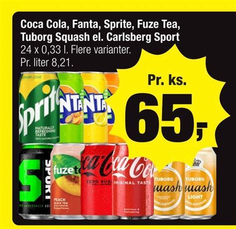 Coca Cola Fanta Sprite Fuze Tea Tuborg Squash El Carlsberg Sport