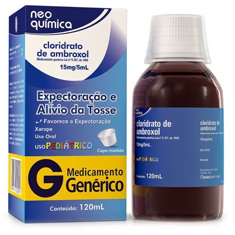 Cloridrato Ambroxol Pediátrico 6mg 120ml Neoquímica Genérico Panvel