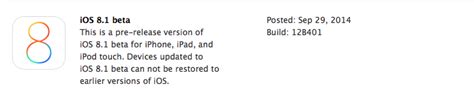 First beta version iOS 8.1 hits Apple's developer center with design ...