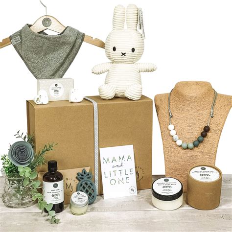 Buy New Mum Baby Vegan Gift Basket Newborn Baby Hamper Grey Miffy