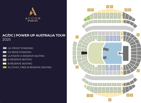 AC/DC Seating Map - Accor Stadium (Stadium Australia) | Austadiums
