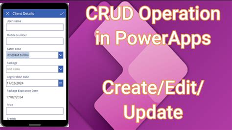 Crud Operation In Power Apps Using Powerapps Form With Sharepoint List Youtube