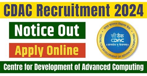 CDAC Recruitment 2024 Eligibility Details Apply Online Form