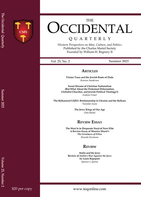 Current Issue The Occidental Quarterly