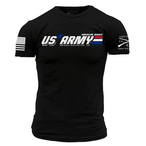 Us Army Shirt American Heroes Military Shirt Grunt Style Llc