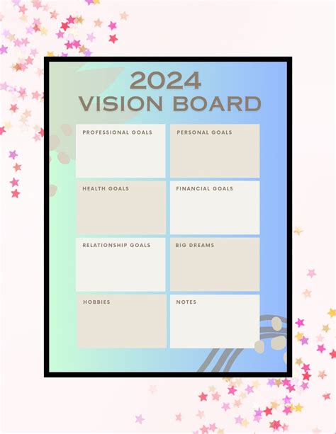 Vision Board For 2024 New Year Etsy