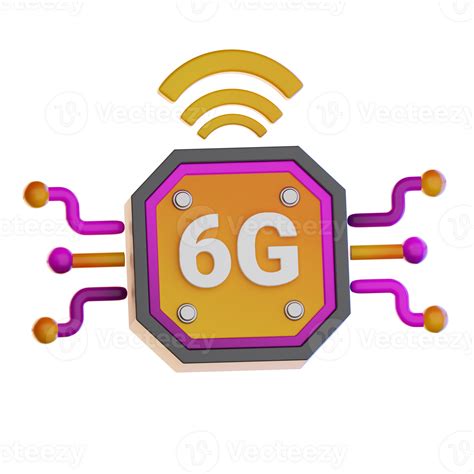 6G Network Technology Illustration 3d 43236514 PNG