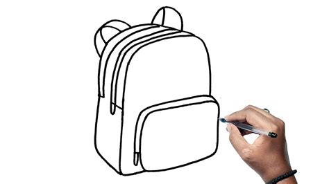 Backpack Drawing Tutorial How To Draw Backpack Step By Step 59 Off