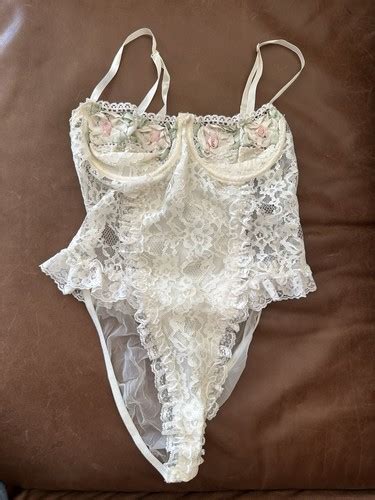 Vintage Lingerie Lace Teddy Bodysuit Sachet Medium EBay