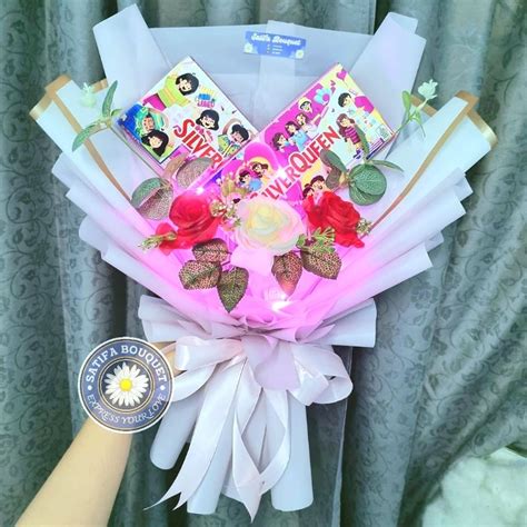 Jual READY STOCK Bouquet Coklat Silverqueen Bear Ada Lampu Bisa Nyala