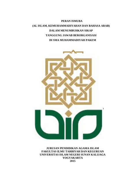 Pdf Peran Ismuba Al Islam Kemuhammadiyahan Dan Digilib Uin Suka Ac