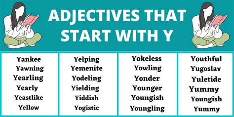 List Of Adjectives That Start With Y Adjectives Vocabulary