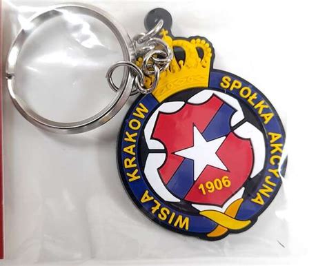 Wisla Cracow Football Club Crest Gum Keyring Official Product Keyrings