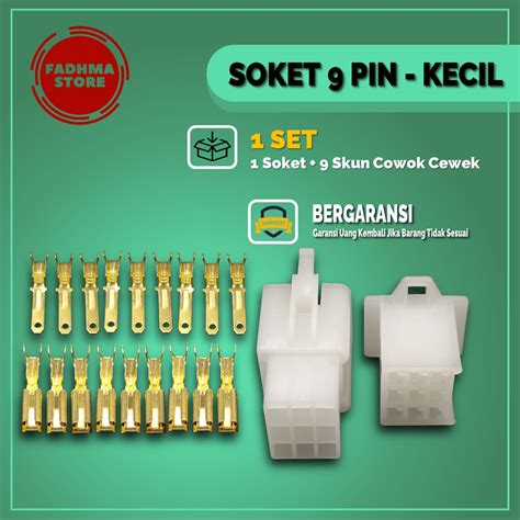 Jual Soket Kabel Motor Pin Kecil Set Skun Male Female Socket