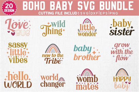 Boho Baby Svg Bundle By Creativesvgzone Thehungryjpeg