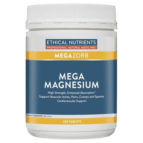 Ethical Nutrients Mega Magnesium 240 Tablets Discount Chemist