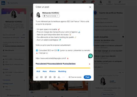 Post Recrutement LinkedIn Comment Faire