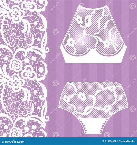 Hand Drawn Lingerie Panty And Bra Set Stock Vector Illustration Of Beautiful Lingerie
