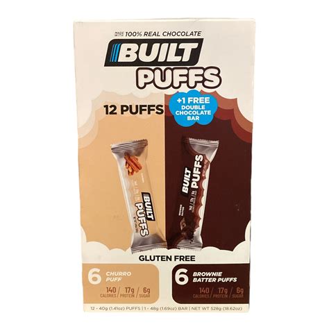 Built Bar Protein Puff Bars Mixed Box Churro Brownie Batter 13 Pk Ewirelessgear