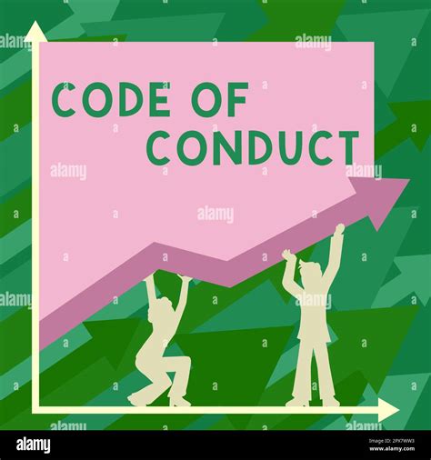 Sign Displaying Code Of Conduct Business Showcase Ethics Rules Moral