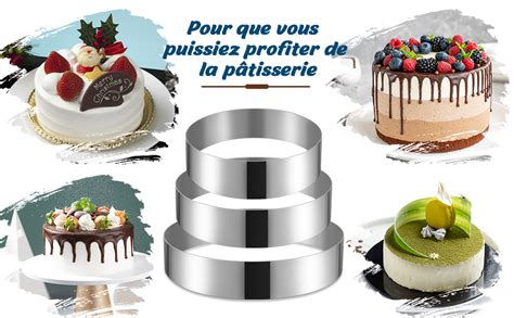 Pcs Cercle A Patisserie Cm Cadre P Tissier Rond Inox Argent