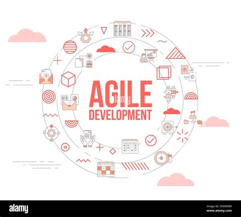 Agile Development Concept With Icon Set Template Banner And Circle