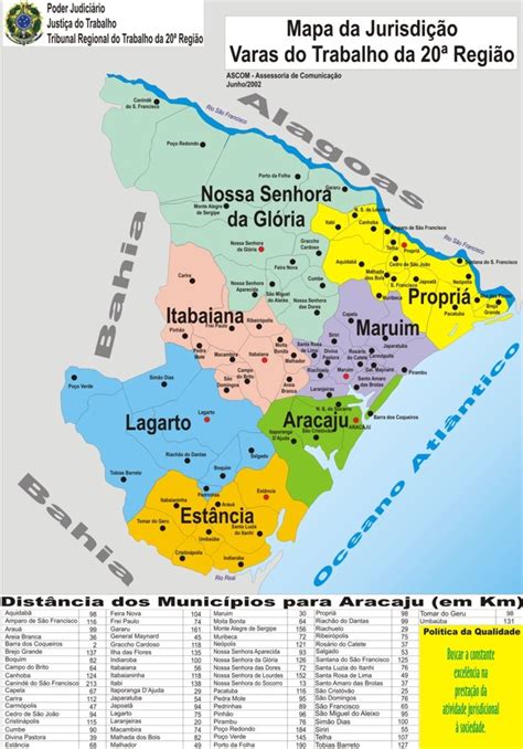 Mapa Geográfico de Sergipe Doc Sports