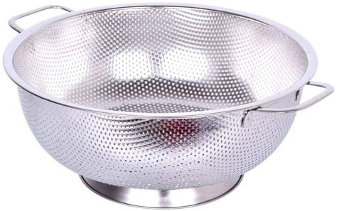 Stainless Steel Colander Micro Perforated Quart Colander For Pasta