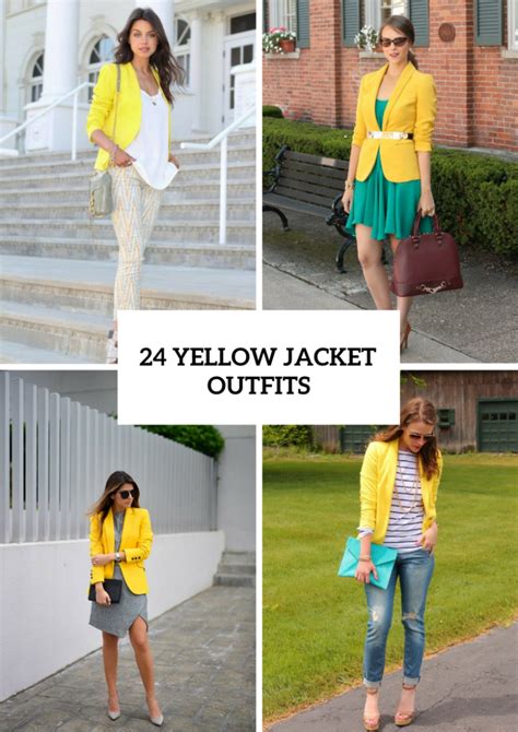 24 Sunny Outfits With Yellow Jackets - Styleoholic