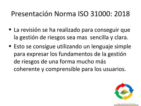 I La Nueva Norma Iso 31000 2018 Y La Gestion De Riesgos Ppt