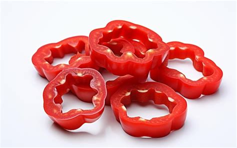 Premium Photo Slices Of Red Beauty Bell Pepper Rings