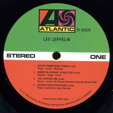 Виниловая пластинка Led Zeppelin I Deluxe Edition Led Zeppelin