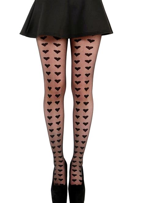 Pamela Mann Big Heart Rows Sheer Tights Uk Tights