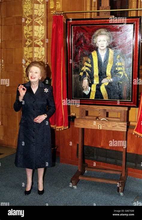 BARONESS THATCHER WITH NEW PORTRAIT Stock Photo - Alamy