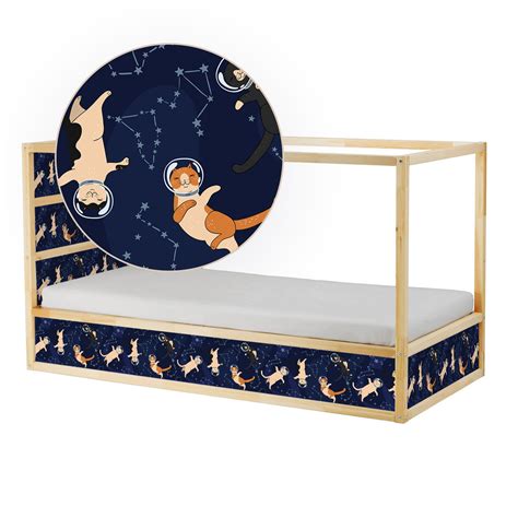 Kura Bed Decals Ikea Nursery Decals Space Cats Ikea Decals Etsy