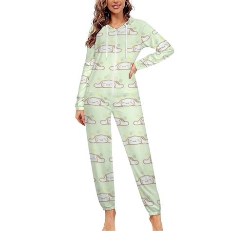 Cinnamoroll Hood zipper one-piece pajamas for women M - Walmart.com