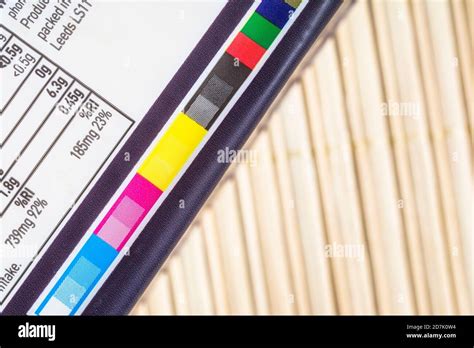 Colour Registration Strip On Asda Food Packaging For Cmyk Process